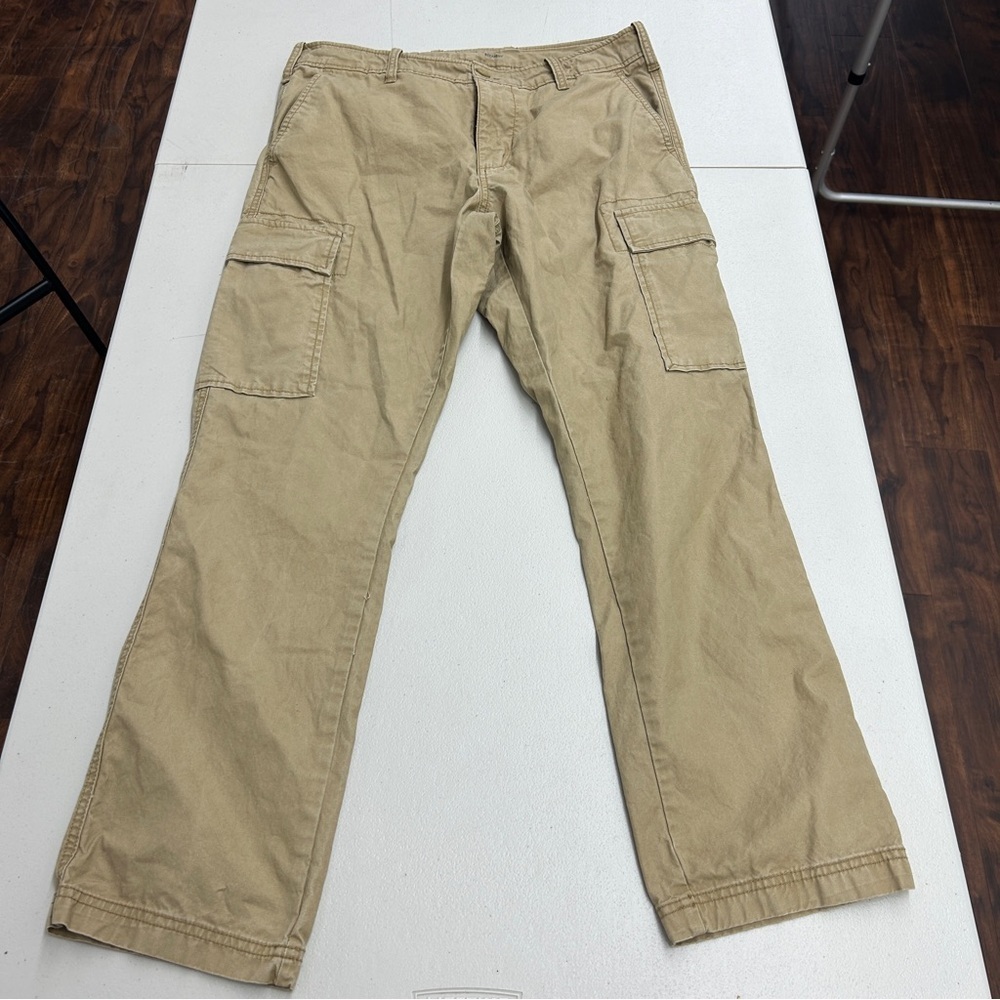 Old Navy Tan Cargo Pants Straight Leg Durable